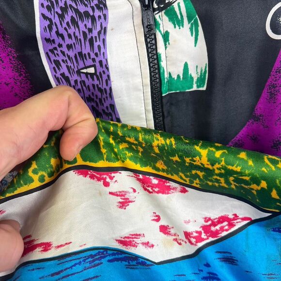 Women’s Vintage 90s Art Picasso Bomber Jacket - Full Zip Size L - Picture 7 of 8